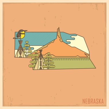 Ülkenin inşası için bir arka planın vektör çizimi.