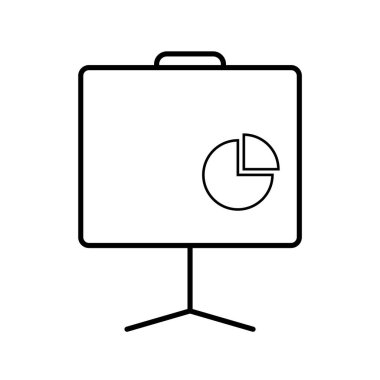 İş sunum simgesi vektör illüstrasyonu