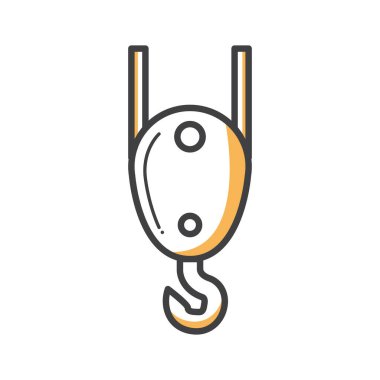 Turna kancası biçimlendirilmiş vektör illüstrasyonu