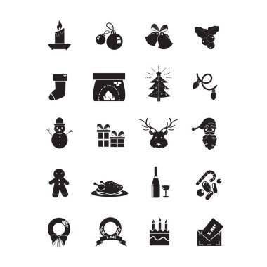 Noel tebrik kartı şablonu, renkli vektör çizimi