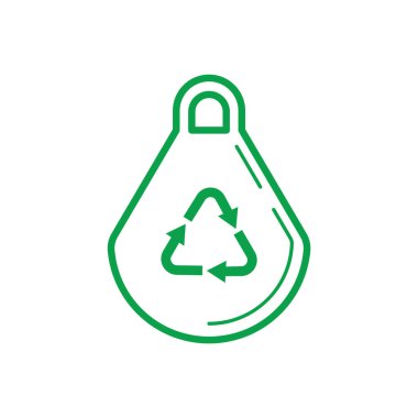 Geri dönüşüm simgesi, vektör illüstrasyonu