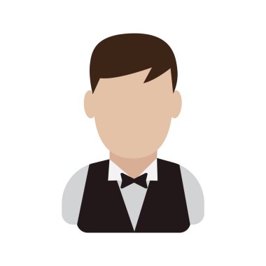 İş adamı avatar simgesi vektör illüstrasyon tasarımı