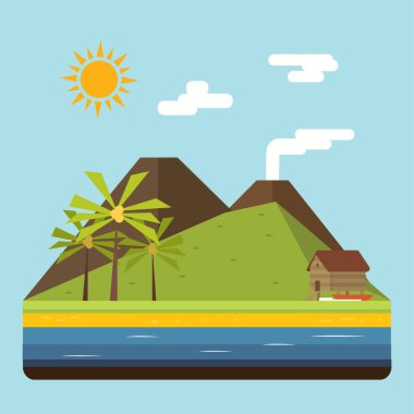 Seyahat ve tatil kavramının vektör çizimi