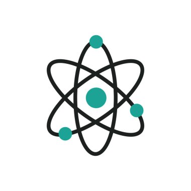 Atomik yapı biçimlendirilmiş vektör çizimi