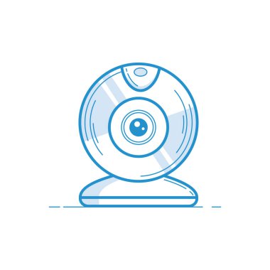 webcam düz simgesi, vektör illüstrasyonu