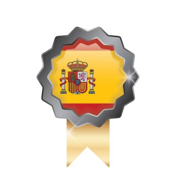 İspanya bayrağının vektör illüstrasyonu