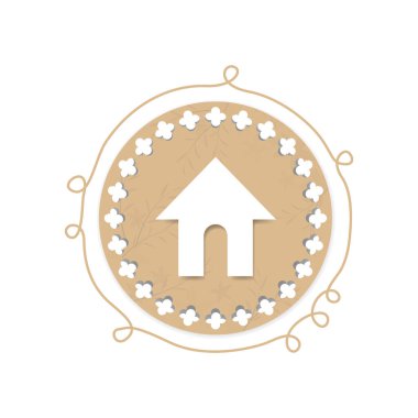 Ev simgesinin vektör illüstrasyonu