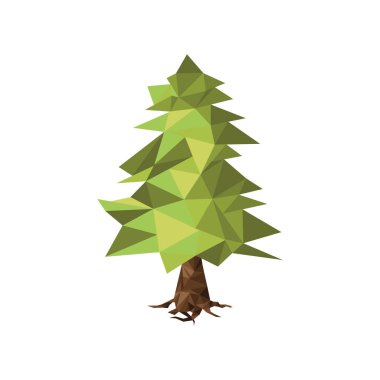 Beyaz arkaplanda yeşil yapraklı ağaç