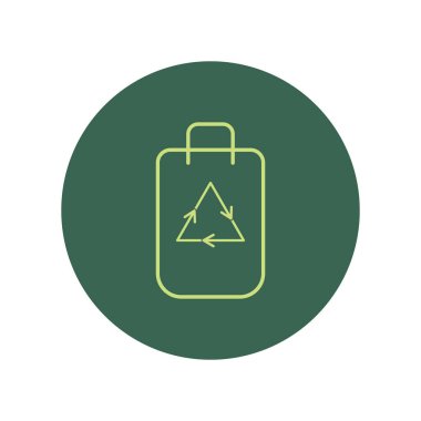 Çevre dostu simge, biçimlendirilmiş vektör illüstrasyonu