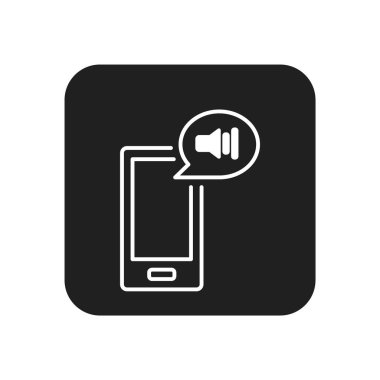 Cep telefonu simgesi, vektör illüstrasyonu