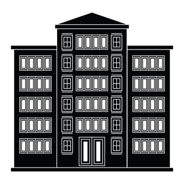 Modern yapı simgesinin vektör illüstrasyonu