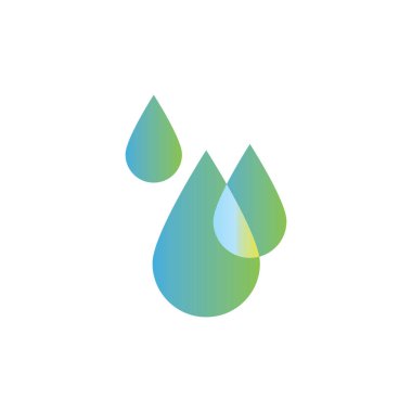 Su damlacıkları düz simge, vektör illüstrasyonu