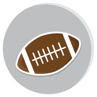 Amerikan futbol ikonu, renkli vektör illüstrasyonu