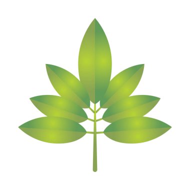 Yaprak simgesinin vektör illüstrasyonu