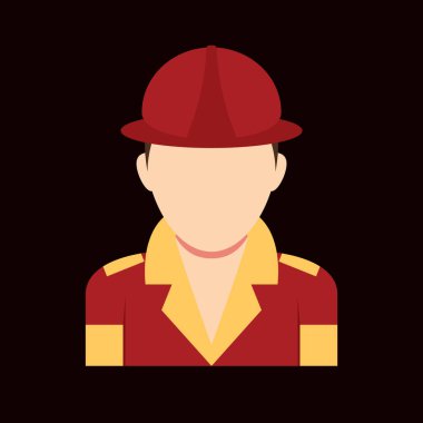 İnşaat işçisi simgesi vektör illüstrasyon grafik tasarımı