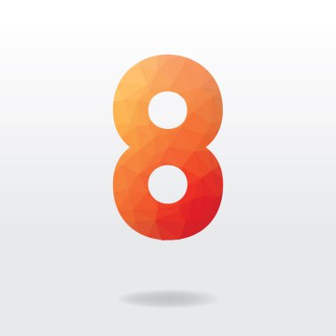 8 numara, vektör illüstrasyonu