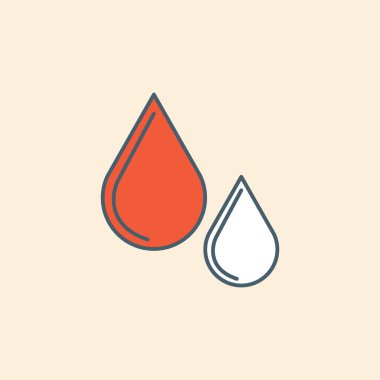 Modern b 'nin vektör illüstrasyonu ikon yağ damlasından yoksun