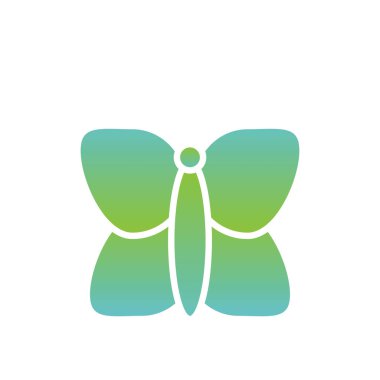 Kelebek düz simgesi, vektör illüstrasyonu