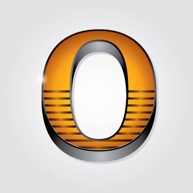 3D bir altın harfin çizimi O