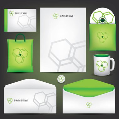 Şirket kimlik şablonları. vektör illüstrasyonu