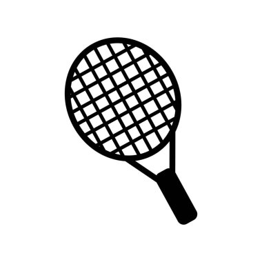 Tenis raketi simgesi vektör illüstrasyon grafik tasarımı