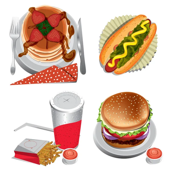 Élelmiszer Színe Vektor Ikon Illusztráció — Stock Vector