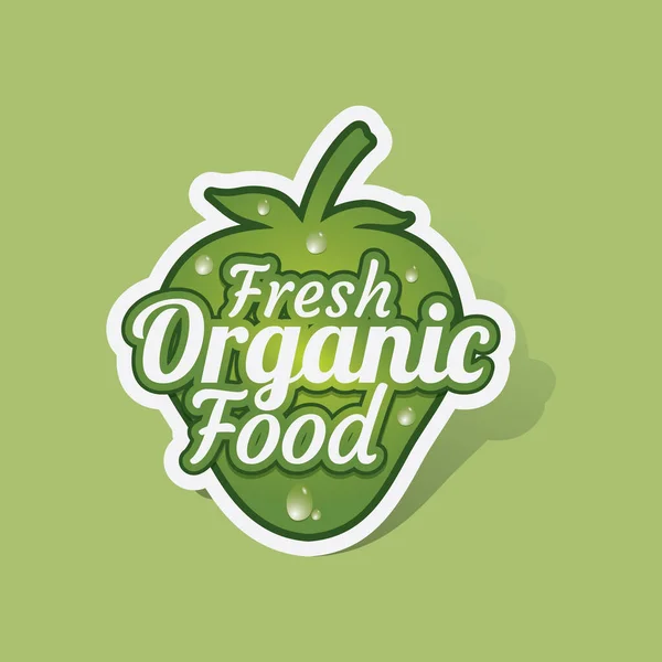 Design Alimentos Orgânicos Ilustração Vetorial Gráfico — Vetor de Stock
