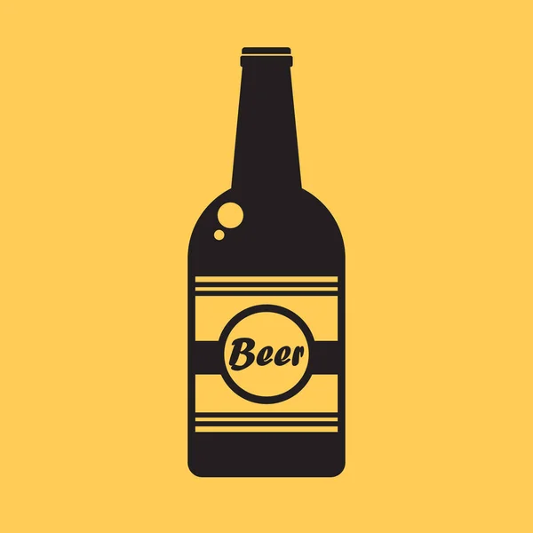 Garrafa Cerveja Ilustração Vetorial — Vetor de Stock