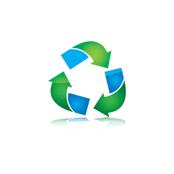 Symbole Recyclage Sur Fond Blanc — Image vectorielle