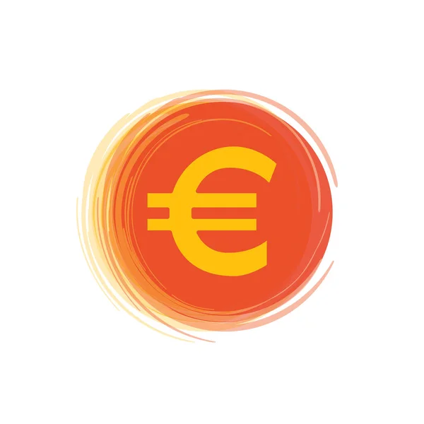 Euro Signo Icono Vector Ilustración — Vector de stock