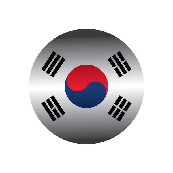 韓国国旗のベクトルイラスト — ストックベクタ