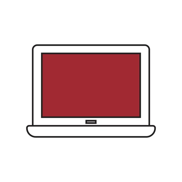 Laptop Ilustração Vetor Estilizado — Vetor de Stock