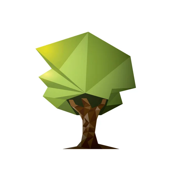 Tree Green Leaves Vector Illustration — Stock Vector