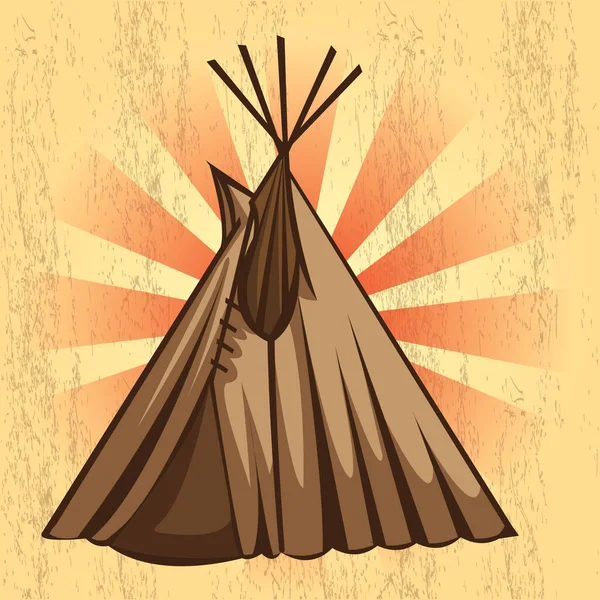 Teepee Płaska Ikona Wektor Ilustracja — Wektor stockowy