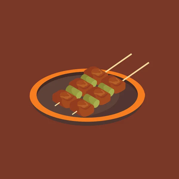 Vector Illustration Barbecue Grill — Stock Vector