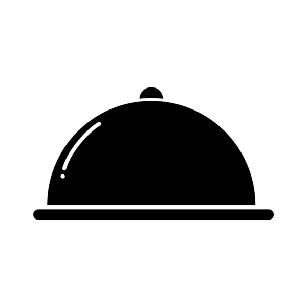 Restaurante Cloche Icono Vector Ilustración — Archivo Imágenes Vectoriales