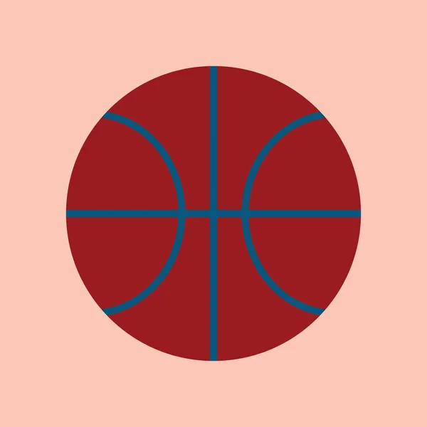 Icono Baloncesto Ilustración Vectorial Colorido — Vector de stock