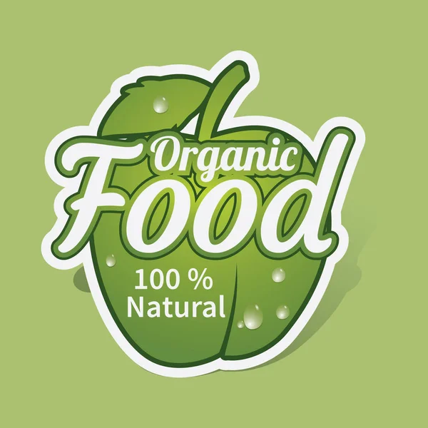 Design Alimentos Orgânicos Ilustração Vetorial — Vetor de Stock