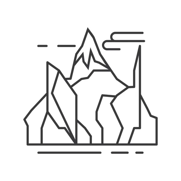 Paysage Montagne Icône Vectoriel Illustration Design — Image vectorielle