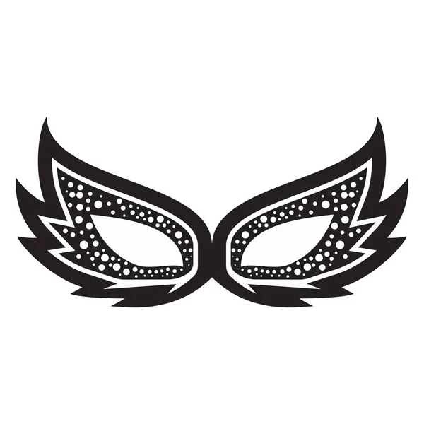 Máscara Carnaval Icono Plano Ilustración Vectorial — Vector de stock