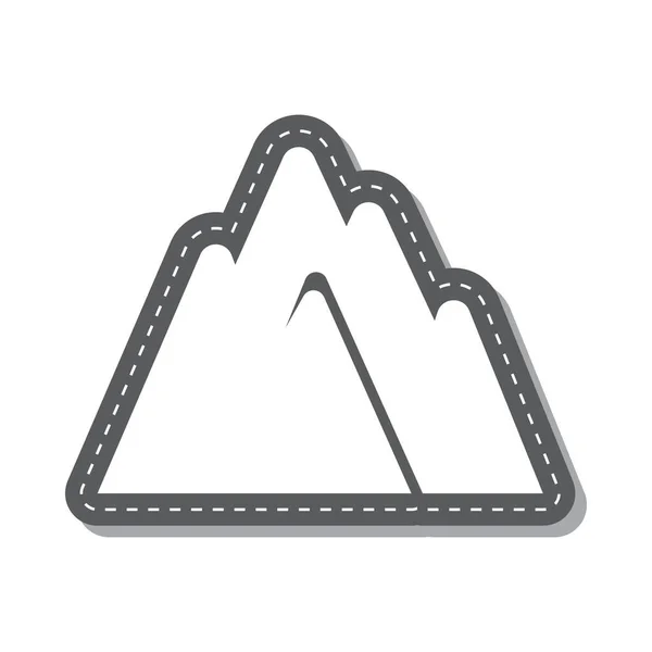 Icône Plate Chaîne Montagnes Illustration Vectorielle — Image vectorielle