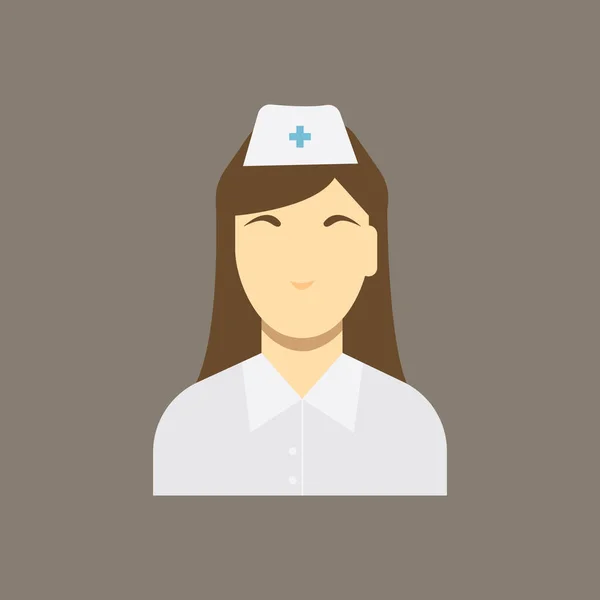 Ícone Enfermeira Ilustração Vetorial — Vetor de Stock