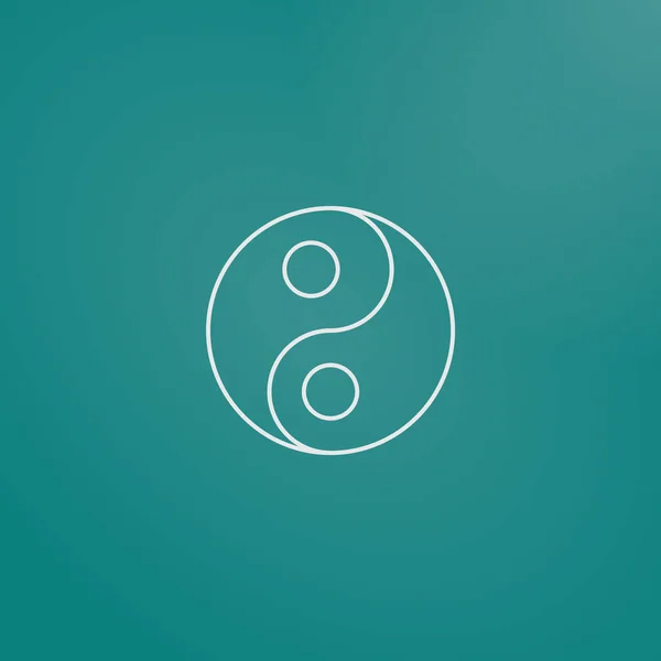 Ícone Símbolo Yin Yang Ilustração Vetorial —  Vetores de Stock