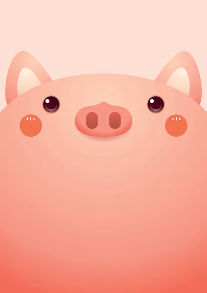 Imagen Vectorial Cerdo Lindo — Vector de stock