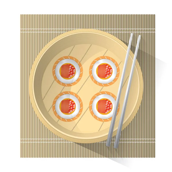 Japán Étel Sushi Menü — Stock Vector
