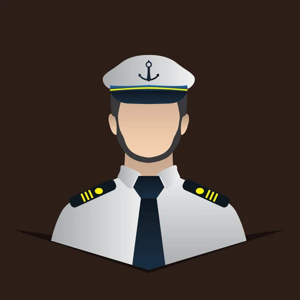 Icono Del Oficial Policía Sobre Fondo Negro Ilustración Vectorial — Vector de stock