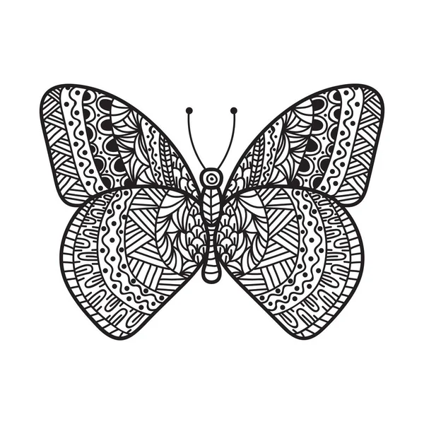 Icône Plate Papillon Illustration Vectorielle — Image vectorielle