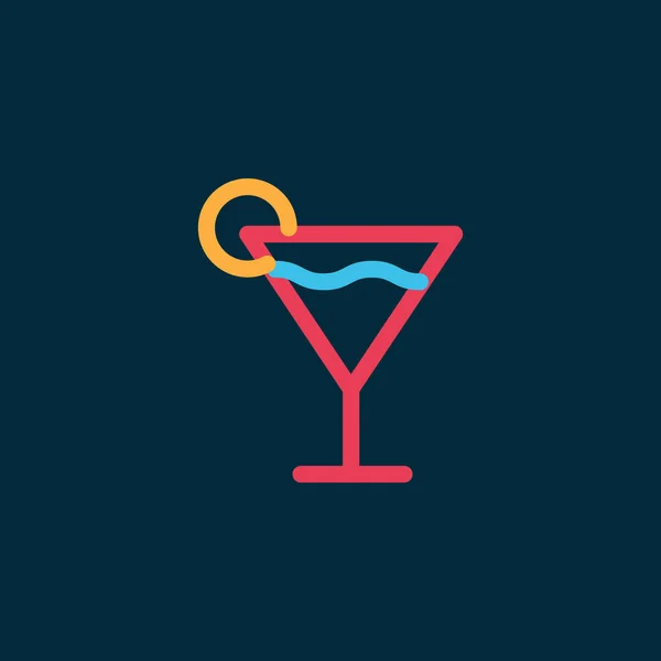 Cocktail Glas Vektorillustration — Stockvektor