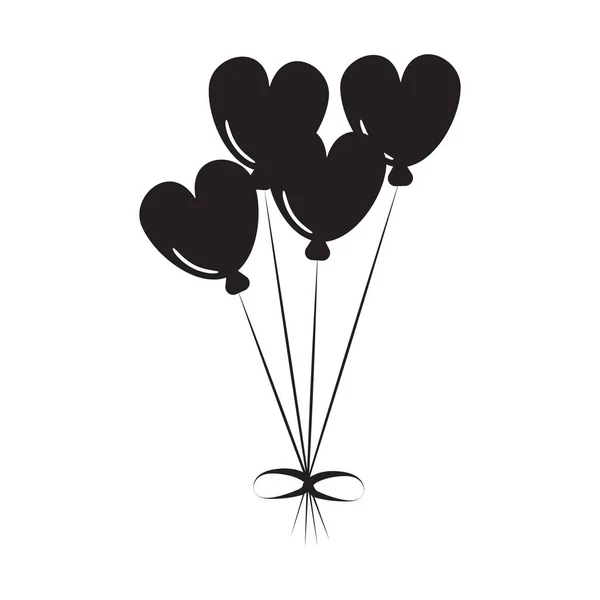 Luftballons Bunte Vektorillustration — Stockvektor