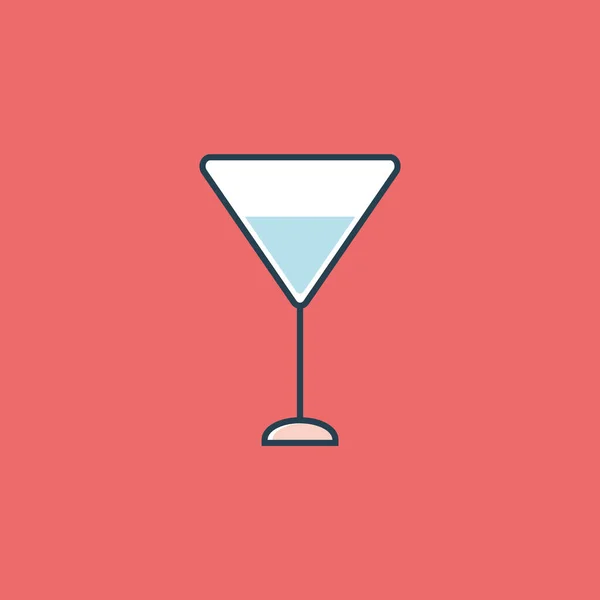 Cocktail Symbol Flache Bauweise Folge — Stockvektor